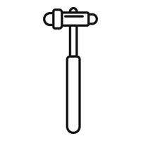 Medical bone hammer icon outline vector. Pain disease vector