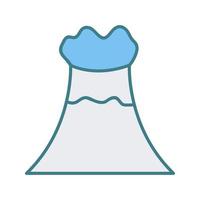 icono de vector de volcán