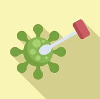 Corona virus icon flat vector. Lab test vector