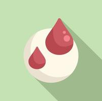 Lab blood test icon flat vector. Covid test vector