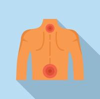 Spine pain icon flat vector. Joint disease vector