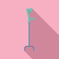 Arthritis crutches icon flat vector. Joint disease vector