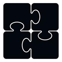 Puzzle core icon simple vector. Social trust vector