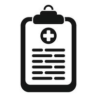 Patient clipboard icon simple vector. Medical health vector