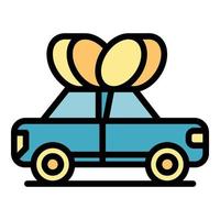 Car present icon vector flat