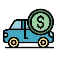 Trading vehicle icon vector flat