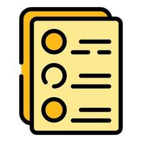 Paper office task icon vector flat