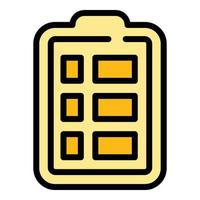 Task schedule board icon vector flat