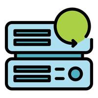 Automatic backup icon vector flat