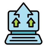 Hardware backup icon vector flat