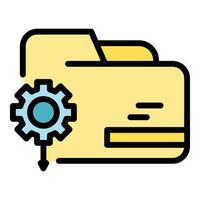 Backup settings icon vector flat