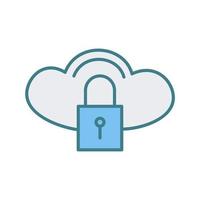 Secure Cloud Vector Icon