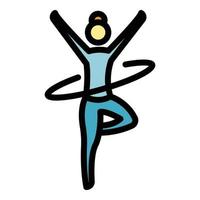 Pilates activity icon vector flat