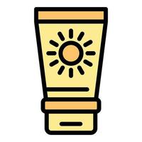 Sunscreen tube icon vector flat