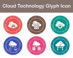 Cloud Technology Vector Icon Set