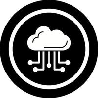 icono de vector de computación en la nube