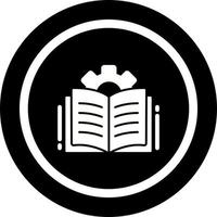 icono de vector de libro abierto