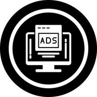 icono de vector de publicidad digital