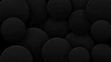 Dark abstract geometric background with gently moving black spheres. This black minimalism background is full HD and a seamless loop. video