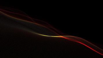 Minimalist motion background with a gently flowing luminous multicolored digital fractal light wave. This abstract technology background is full HD and a seamless loop. video