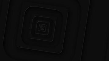 Trendy black neomorphism motion background animation with radiating extruded squares. This dark minimalist abstract background is a seamless loop. video
