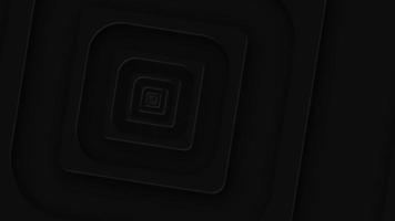 Trendy black neomorphism motion background animation with radiating extruded squares. This dark minimalist abstract background is a seamless loop. video