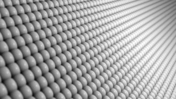 abstrait nettoyer blanc La technologie mouvement Contexte. une engrener de blanc sphères doucement en mouvement vers le caméra. plein HD et une sans couture boucle. video