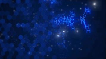 Chemistry Structure Background. Chemical Formula Structure Moving Animation. Camera Flying Through Chemical Formula Structure Health Care Medical Science Background, Dopamine Detox Structure Backgrou video
