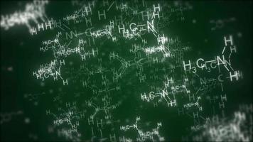 Chemistry Structure Background. Chemical Formula Structure Moving Animation. Camera Flying Through Chemical Formula Structure Health Care Medical Science Background, Dopamine Detox Structure Backgrou