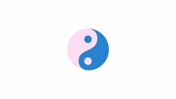 Animated yin yang symbol preloader video