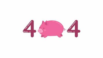animiert Laufen Schweinchen 404 Error video