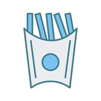 icono de vector de papas fritas único