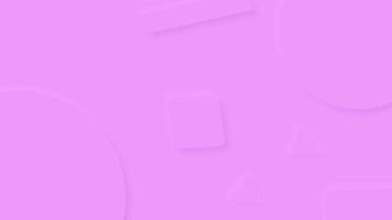 Geometric pink abstract background with shape elements. Geometric shapes animation motion design video