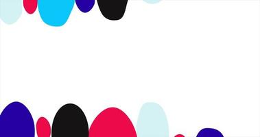 frame made of colorful balloons, white abstract background video