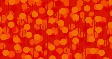Red and yellow background with circles. Orange geometric backdrop with pattern video