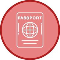 pasaporte único vector icono