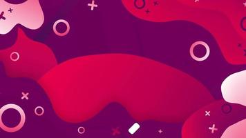 Red colorful motion design background with abstract shapes and design elements. Purple gradient backdrop. Layer layout wallpaper animation with copy space video