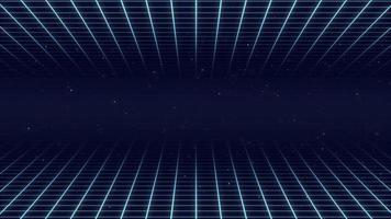 Dark blue technology retro background. 8 bit animation video