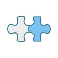 Unique Puzzle Piece Vector Icon