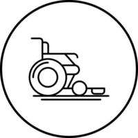 rueda silla único vector icono