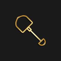 Dig, shovel vector icon. Element of design tool for mobile concept and web apps vector. Thin neumorphic style vector icon for website design on neumorphism white background