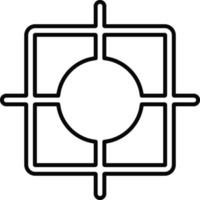 Line vector icon bullseye, dartboard. Outline vector icon on white background