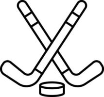 Hockey, ice, sport vector icon on transparent background. Outline Hockey, ice, sport vector icon