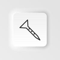 Nail, spin vector icon. Element of design tool for mobile concept and web apps vector. Thin neumorphic style vector icon for website design on neumorphism white background