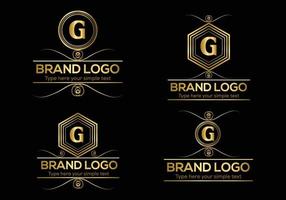 Initial Letter Luxury Logo template in vector art for Restaurant and other vector illustration