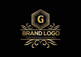 Initial Letter Luxury Logo template in vector art for Restaurant and other vector illustration