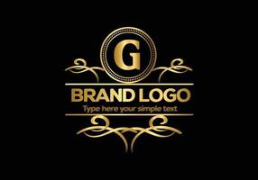 Initial Letter Luxury Logo template in vector art for Restaurant and other vector illustration