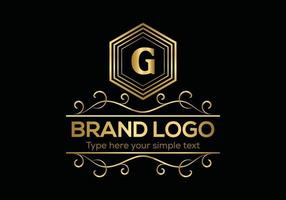 Initial Letter Luxury Logo template in vector art for Restaurant and other vector illustration