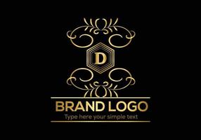 Initial Letter Luxury Logo template in vector art for Restaurant and other vector illustration