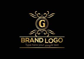 Initial Letter Luxury Logo template in vector art for Restaurant and other vector illustration